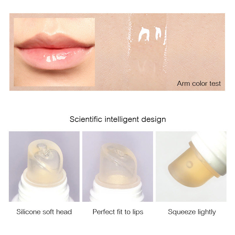 Lip glaze with transparent lips